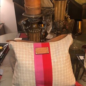 Kate Spade Cream, Red and Pink Stripe Bag